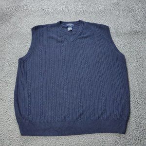 Dockers Sweater Vest Pullover Blue Acrylic  Mens Size L Large